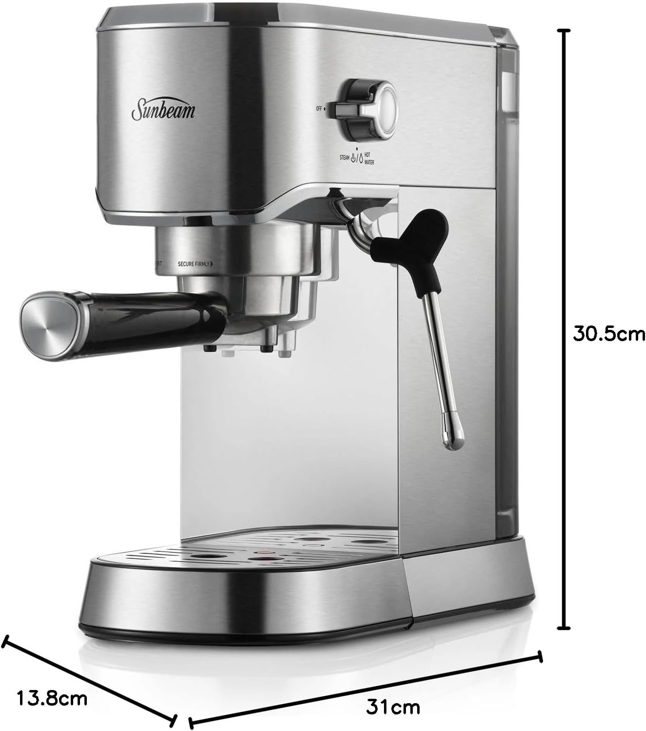 Sunbeam Compact Barista Espresso Machine EMM2900SS Silver