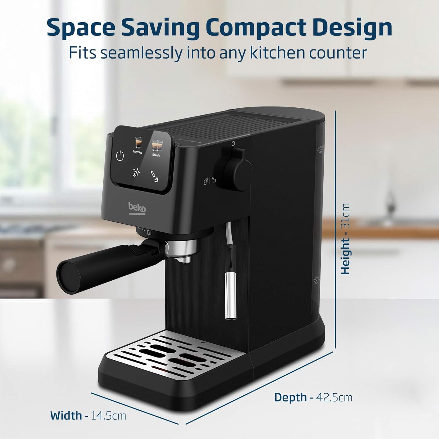 BEKO CaffeExperto CEP 5302B Manual Espresso Machine with Milk Frother