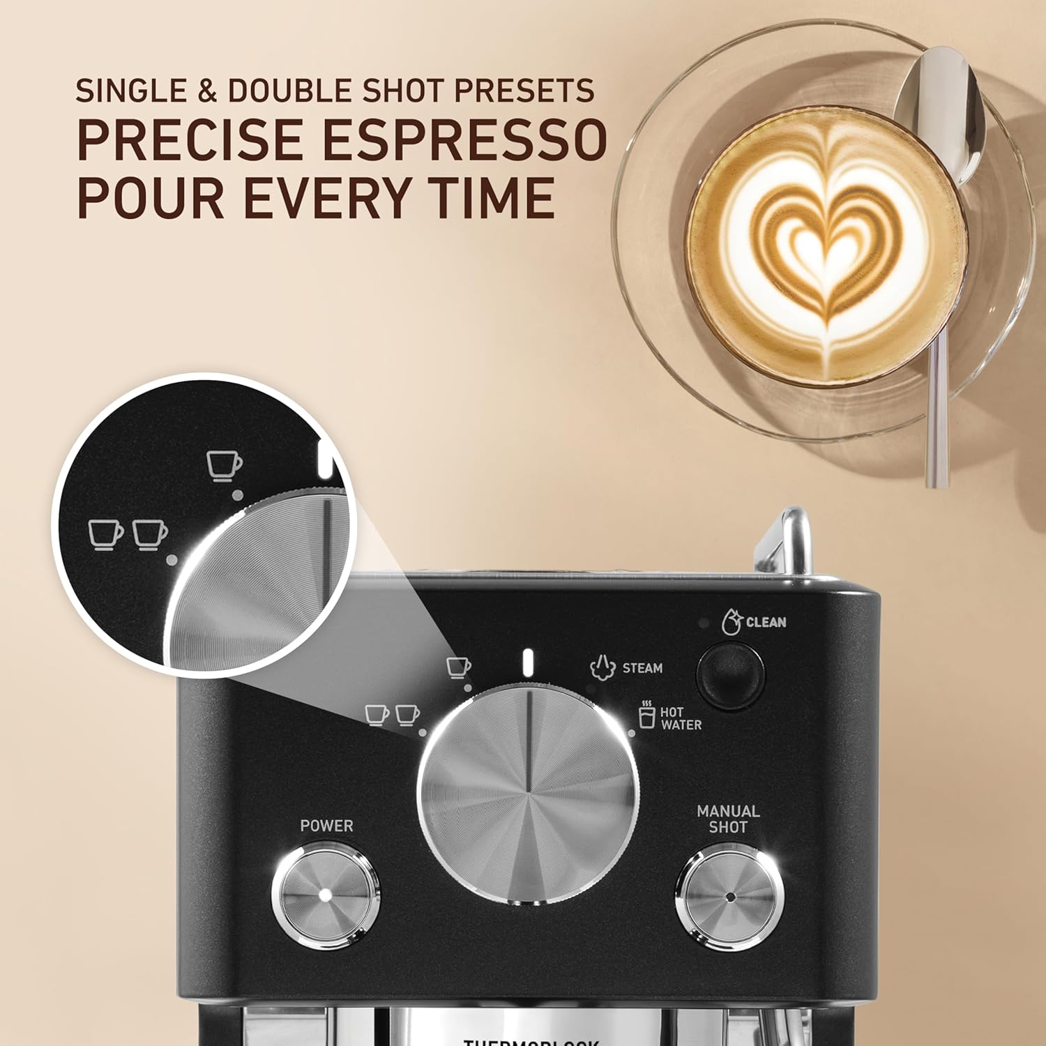 Sunbeam Origins Slimline Espresso Machine EMM4500BK Black