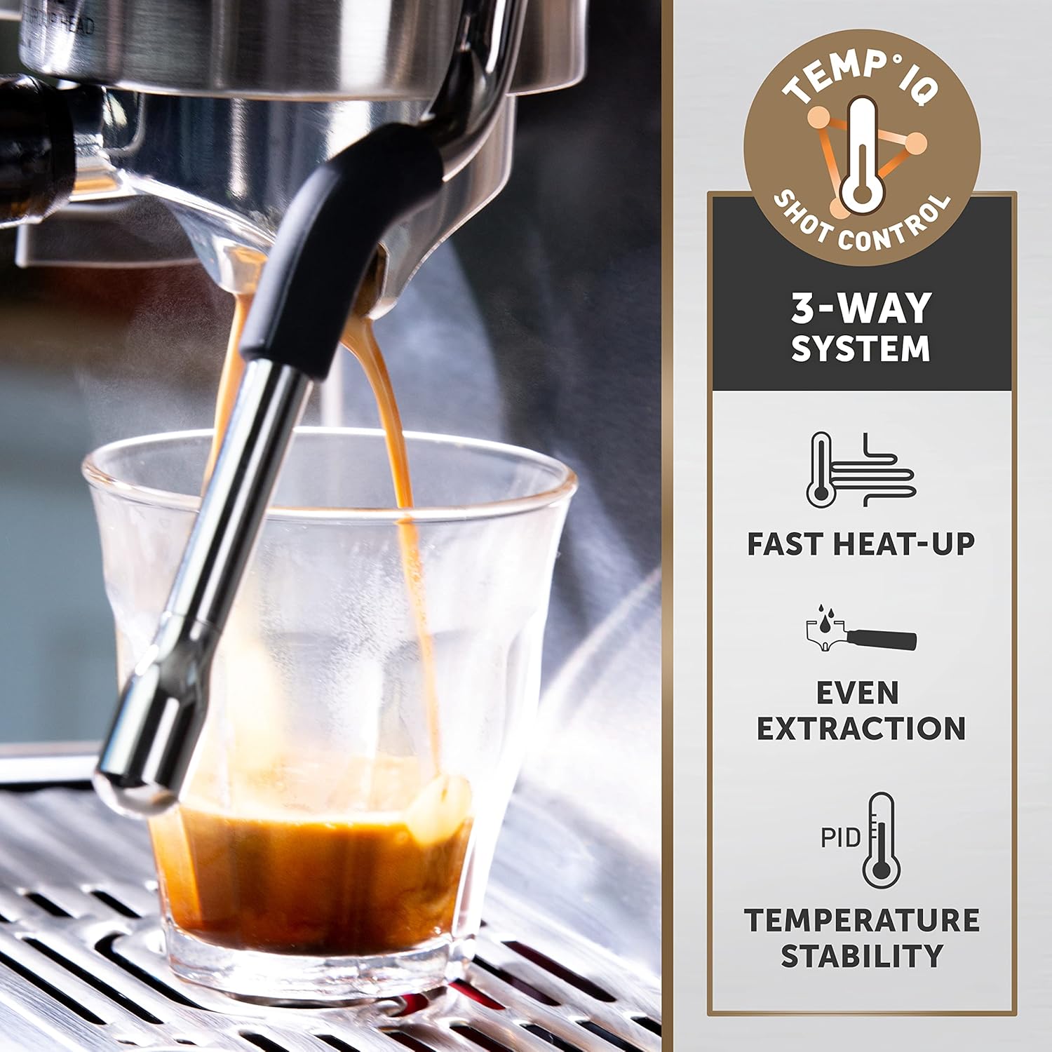 Sunbeam Barista Max Espresso Machine with Grinder & Milk Frother EM5300S Silver