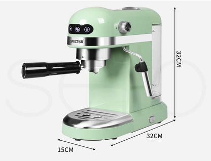 Spector Espresso Coffee Machine with Milk Frother Touch Screen Black