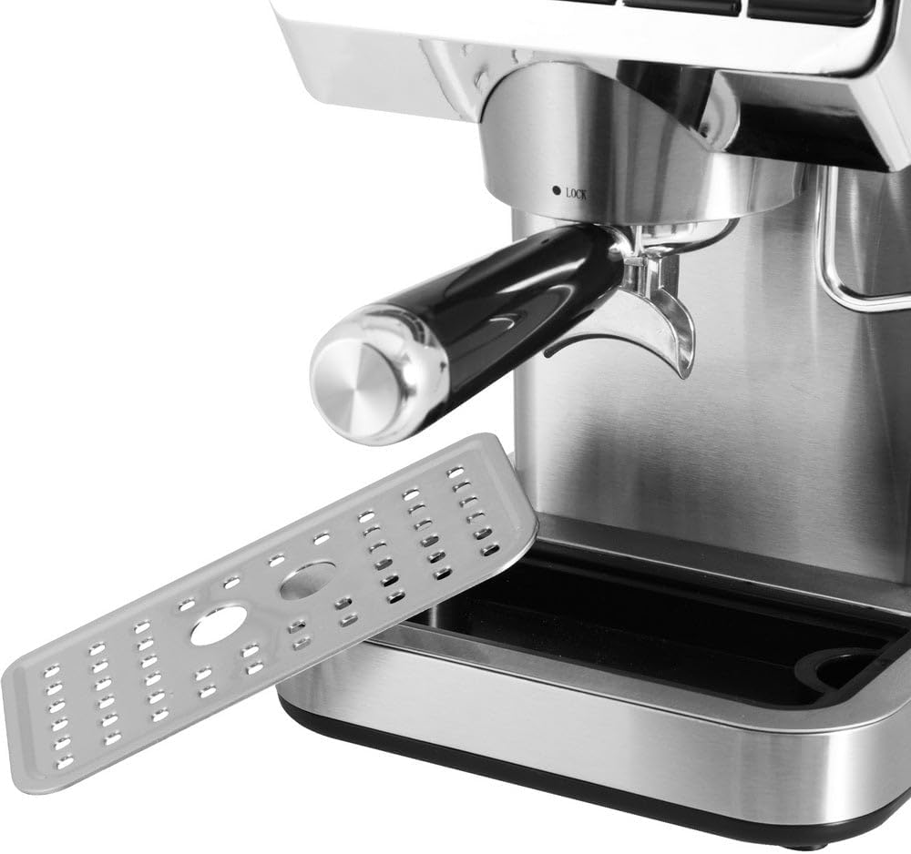 Devanti 20 Bar Espresso Coffee Machine with Milk Frother Stainless Steel