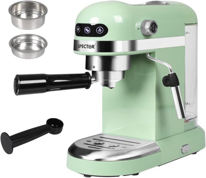 Spector Espresso Coffee Machine with Milk Frother Touch Screen Black