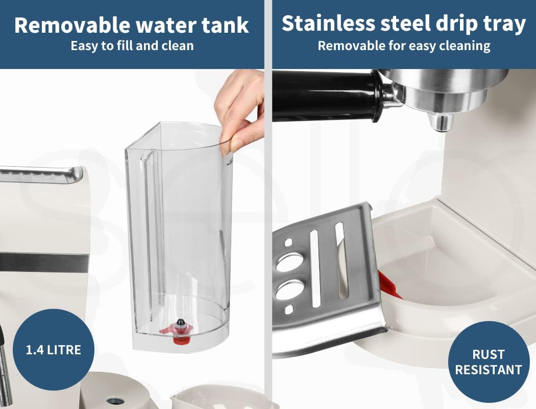 Spector Espresso Coffee Machine with Milk Frother Touch Screen Black