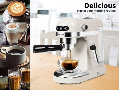 Spector Espresso Coffee Machine with Milk Frother Touch Screen Black