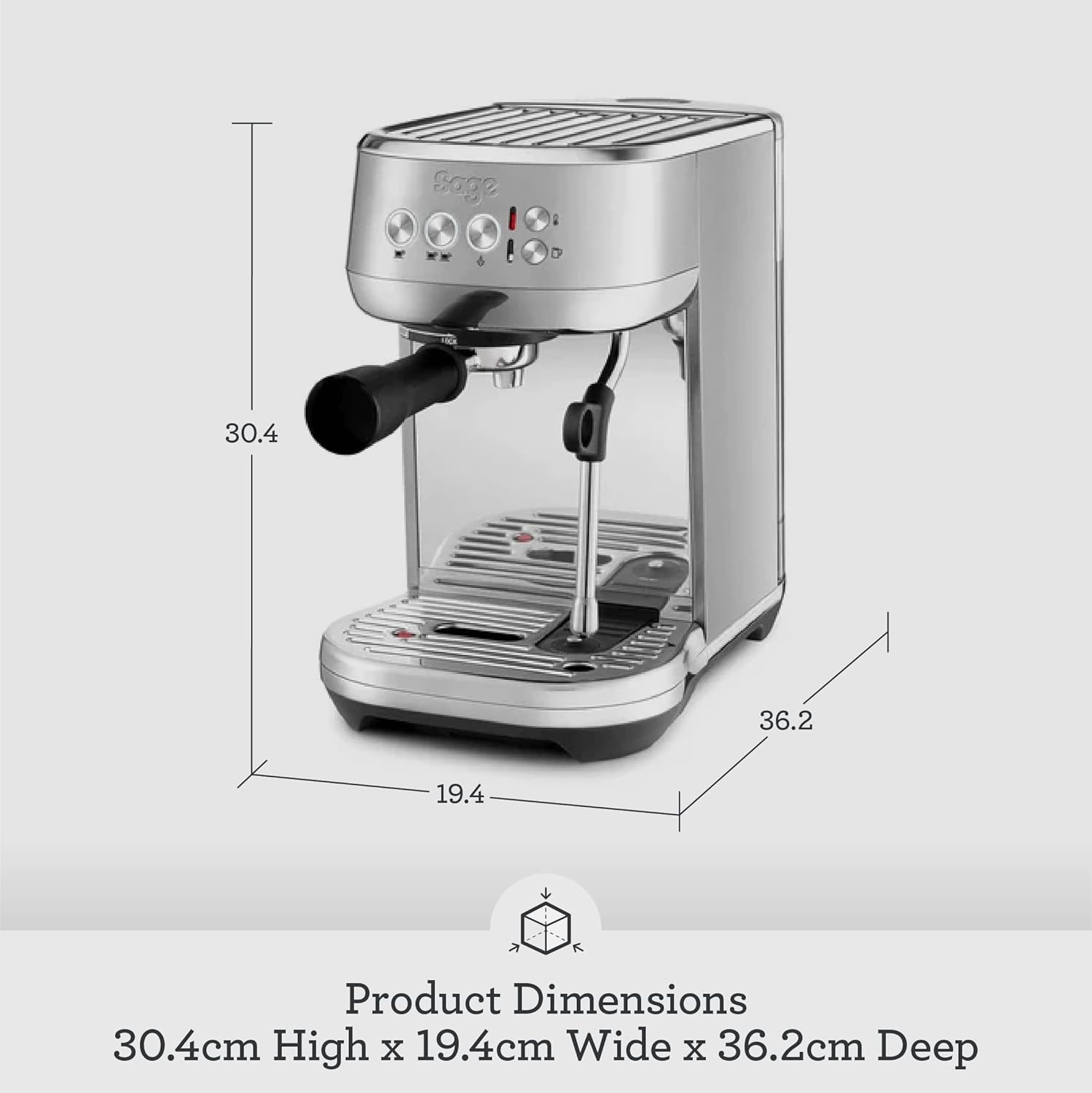 Breville Bambino Plus Espresso Machine BES500SST Sea Salt