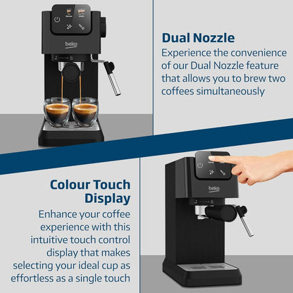 BEKO CaffeExperto CEP 5302B Manual Espresso Machine with Milk Frother