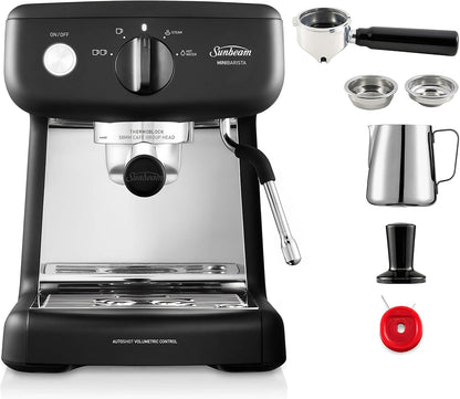Sunbeam EM4300S Mini Barista Espresso Coffee Machine Silver