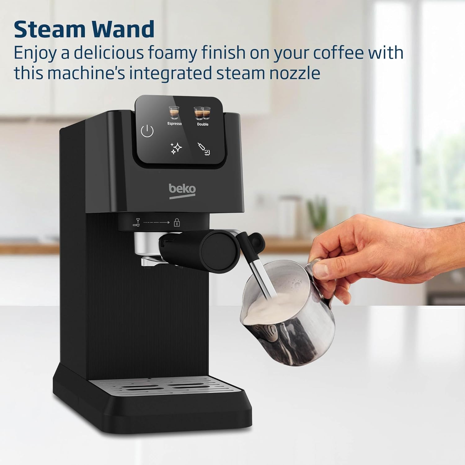 BEKO CaffeExperto CEP 5302B Manual Espresso Machine with Milk Frother