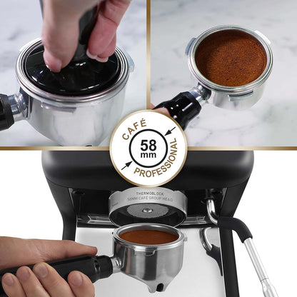 Sunbeam EM4300S Mini Barista Espresso Coffee Machine Silver