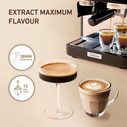 Sunbeam Origins Slimline Espresso Machine EMM4500BK Black