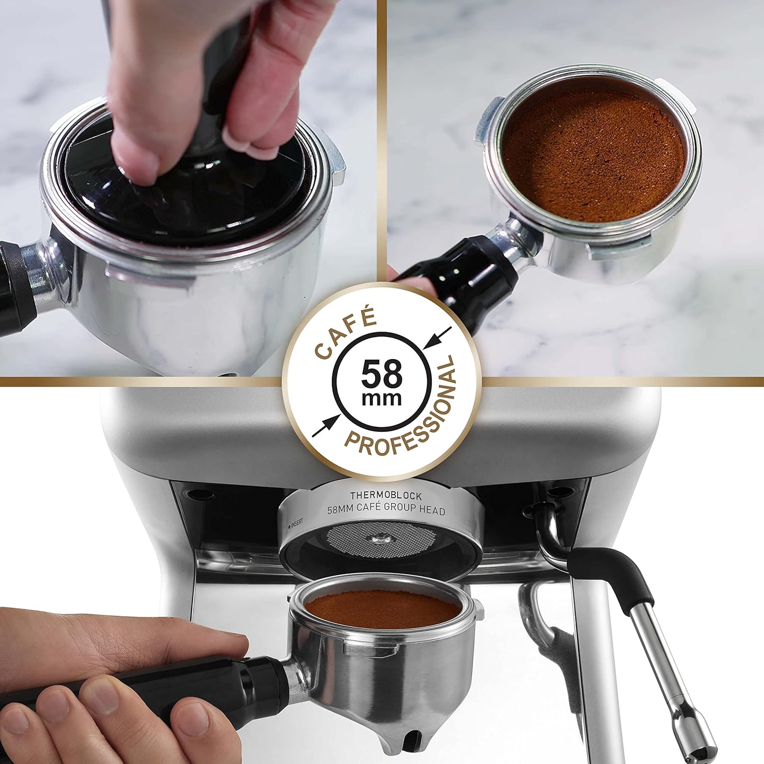 Sunbeam EM4300S Mini Barista Espresso Coffee Machine Silver