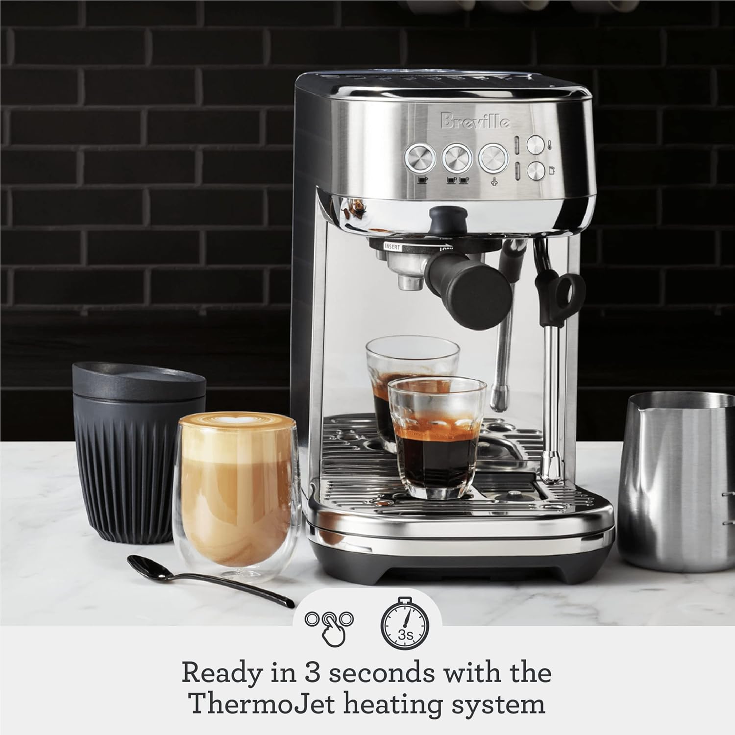Breville Bambino Plus Espresso Machine BES500SST Sea Salt