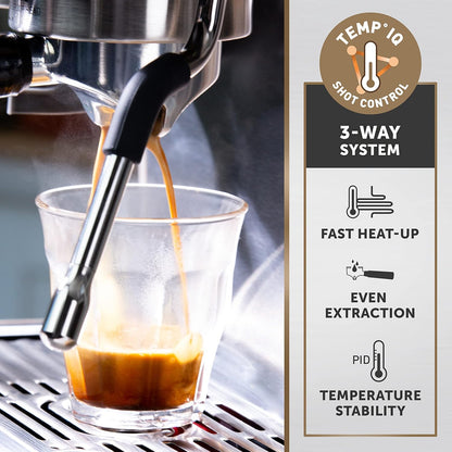 Sunbeam Barista Max Espresso Machine with Grinder & Milk Frother EM5300S Silver